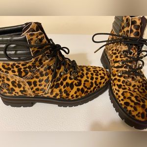 NEW Timberland London Animal Print Calf Bootie Women 10